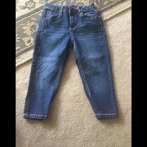 Red camel capris girls size 10 embroidered pockets